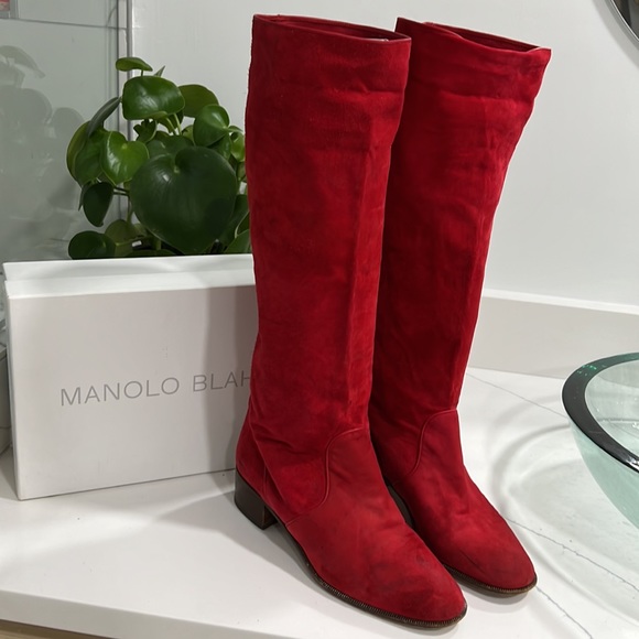Manolo Blahnik red boots - Picture 6 of 6
